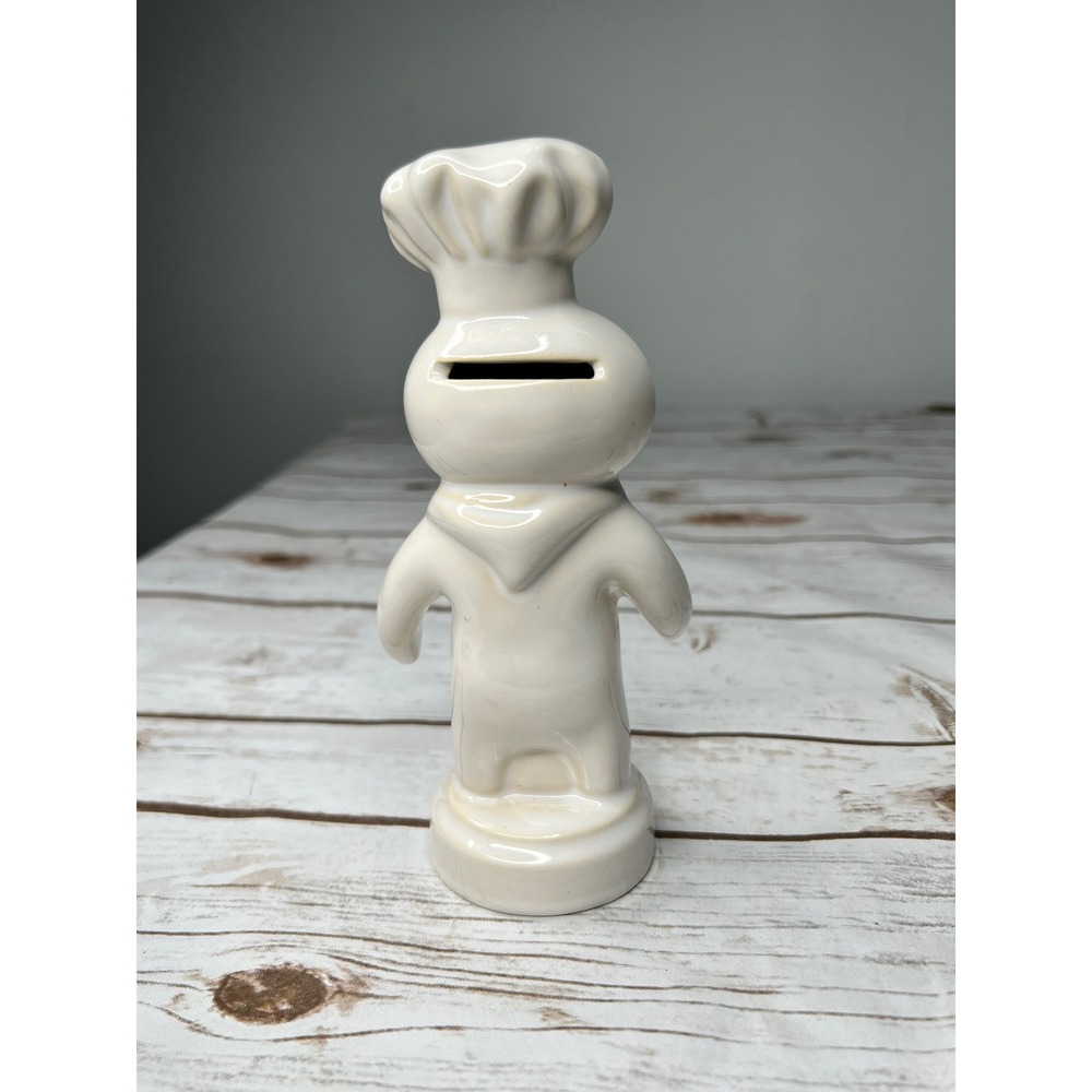 Pillsbury Doughboy Ceramic Coin Bank White Vintage Poppin Fresh Mascot 8in - Picture 2 of 7